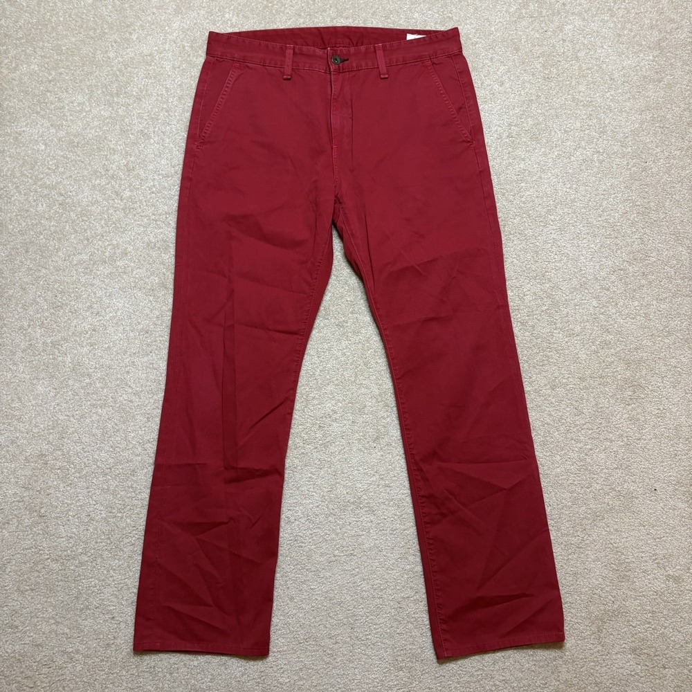 Rag & Bone Chino Pants Mens 33x30 Red Cotton Twill Straight Dress Trouser Preppy